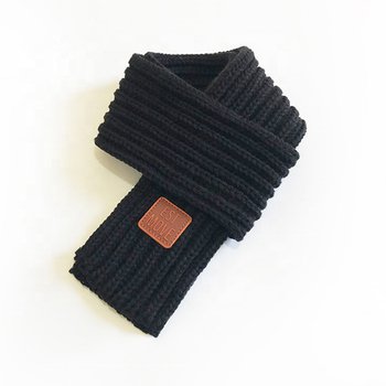 純色冬季腈綸圍巾-布標壓印LOGO_1